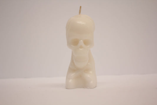 White Skull Candle