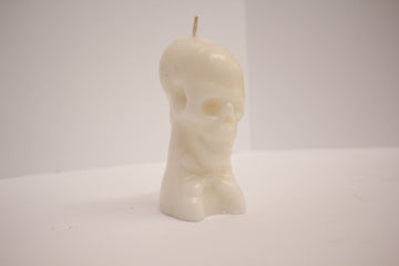 White Skull Candle