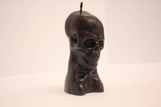 Black Skull Candle