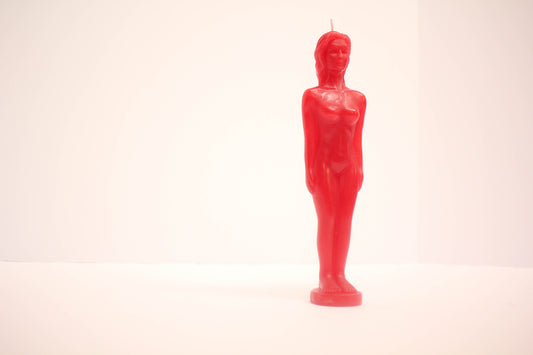 Red Woman Candle