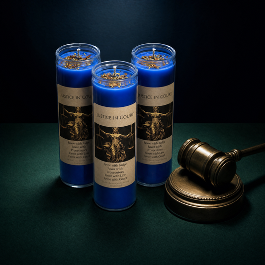 Justice In Court Candle