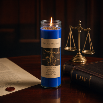 Justice In Court Candle